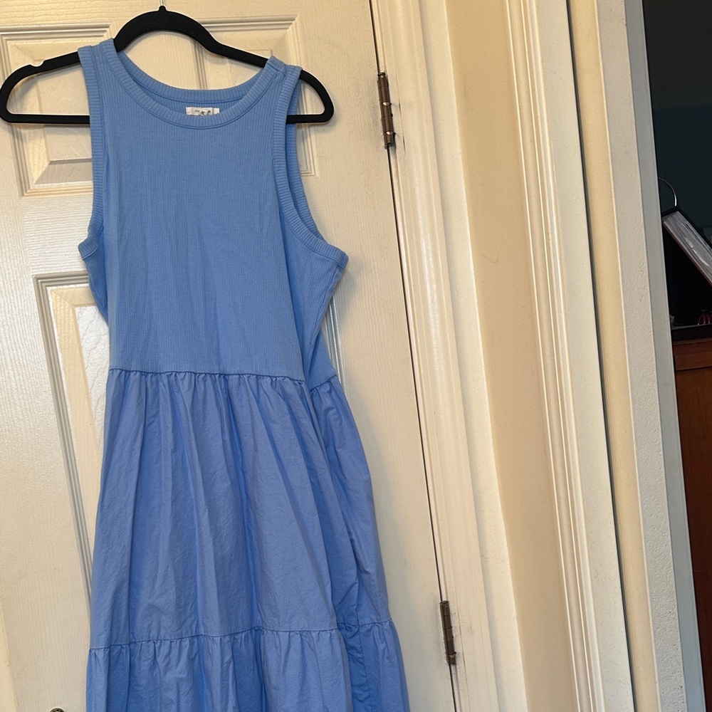 Sleeveless Blue Dress
